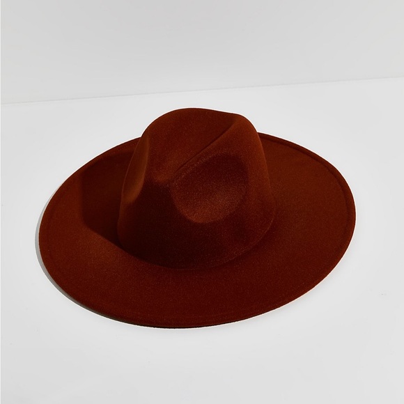 Free People Clean Slate Hat in Chestnut NEW - Picture 2 of 12